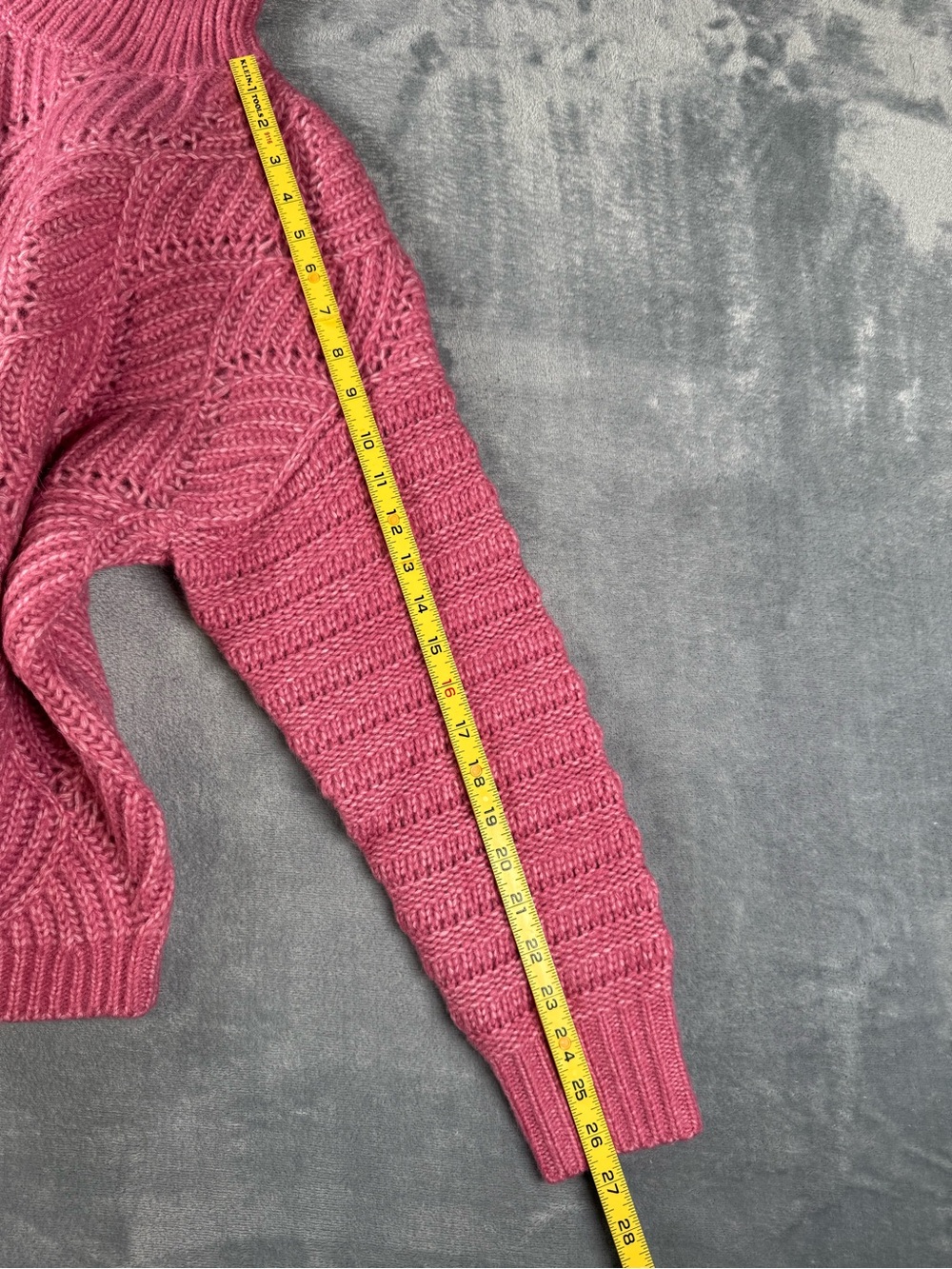 REISS Ola Sweater Womens M NWT Pink Oversized Cable Knit Wool Alpaca Turtleneck - Picture 13 of 14